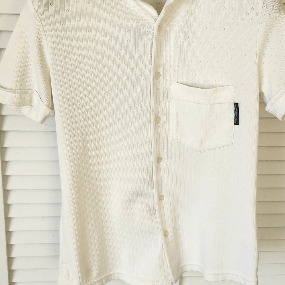 Men's White Short Sleeve Shirt